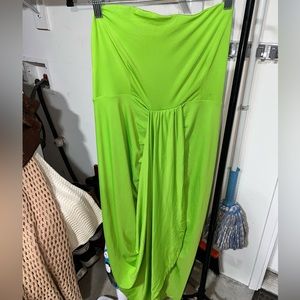 WOMENS XL STRAPLESS TEAL GREEN DRESS